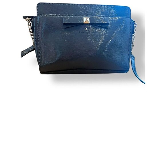 KATE SPADE NEW YORK Beacon Court Jeanne Satchel Bag Gray Patent Leather - Picture 8 of 14